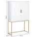 Armario de 2 puertas de madera y metal Armario de 2 puertas de madera y metal Blanco