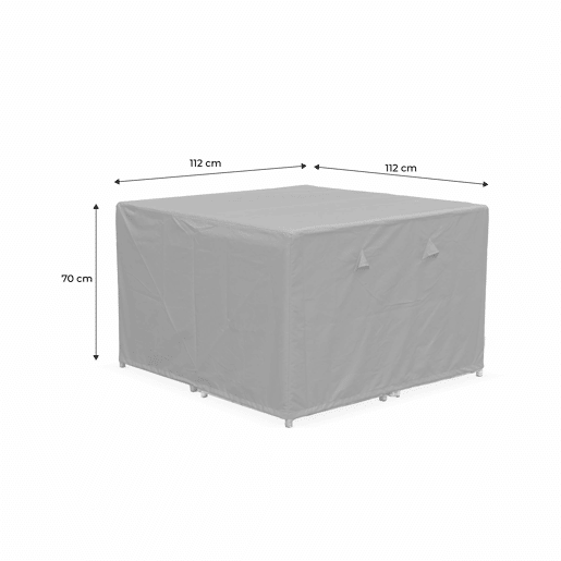 Cobertura protetora para mobiliário de jardim Firenze 4, Cubo, Vabo e Vasto 8, Firenze 4  Cubo 8  Vabo 8  Vasto 8, Cinza escuro, 112x112x70 cm