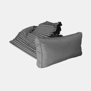 Capas de almofada para mobiliário de jardim, Tripoli, Cinza, 140x70x12 cm