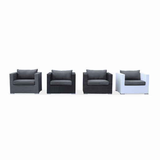 Capas de almofada para mobiliário de jardim, Tripoli, Cinza, 140x70x12 cm
