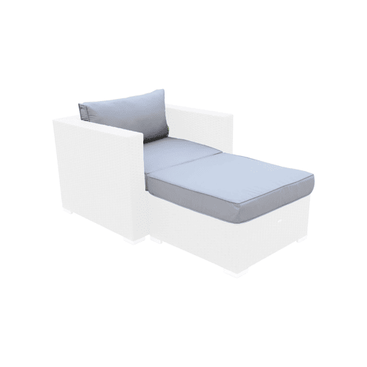 Capas de almofada para mobiliário de jardim, Genova, Cinza, 70x70x12 cm