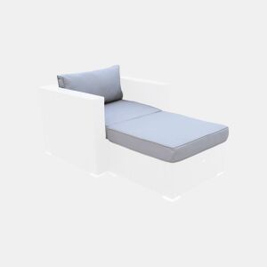 Capas de almofada para mobiliário de jardim, Genova, Cinza, 70x70x12 cm