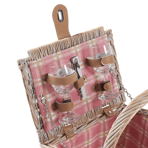 Cesto de piquenique Bucchianico para 2 pessoas vime 40x28x38cm casa.pro