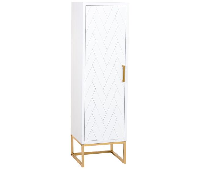 Armario de 3 estantes madera y metal 40.5x37x139,5h cm