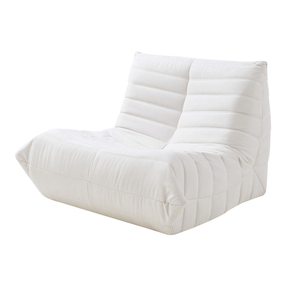Sillón de suelo kodsø tela de microfibra 75x90x100 cm - beige [en.casa]