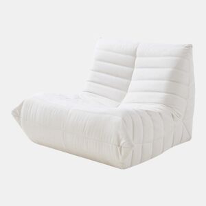 Poltrona de chão Kodsø 75x90x100 cm microfibra Bege en.casa