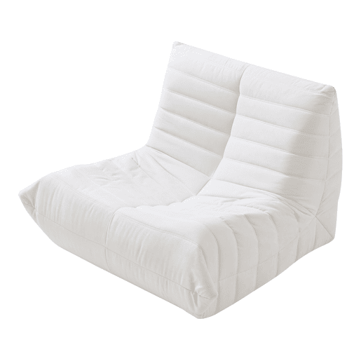 Poltrona de chão Kodsø 75x90x100 cm microfibra Bege en.casa