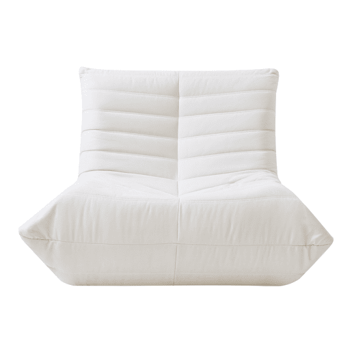 Poltrona de chão Kodsø 75x90x100 cm microfibra Bege en.casa