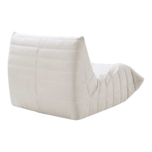 Poltrona de chão Kodsø 75x90x100 cm microfibra Bege en.casa