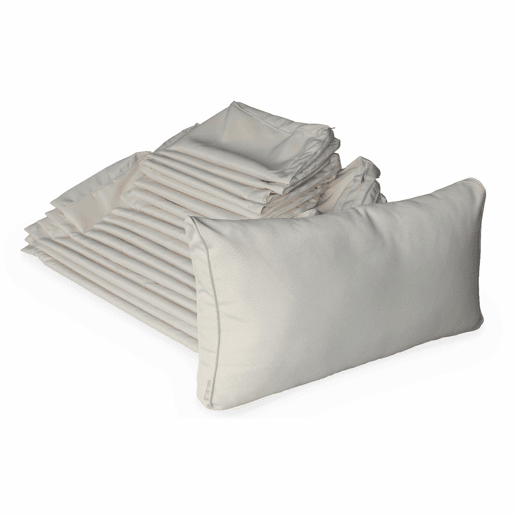 Capas de almofada para mobiliário de jardim, Venezia, Cru, 140x70x12 cm