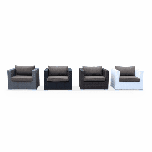 Capas de almofada para mobiliário de jardim, Venezia, Cizento manchado, 140x70x12 cm