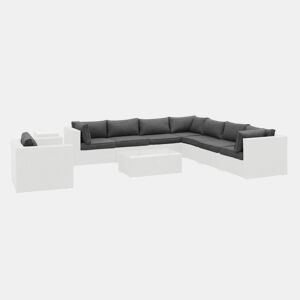 Capas de almofada para mobiliário de jardim, Venezia, Cinza, 140x70x12 cm