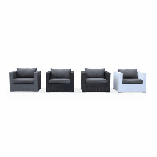 Capas de almofada para mobiliário de jardim, Venezia, Cinza, 140x70x12 cm