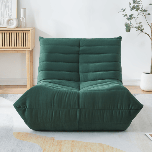 Poltrona de chão Kodsø microfibra 75x90x100 cm Verde en.casa