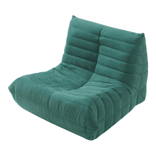 Poltrona de chão Kodsø microfibra 75x90x100 cm Verde en.casa