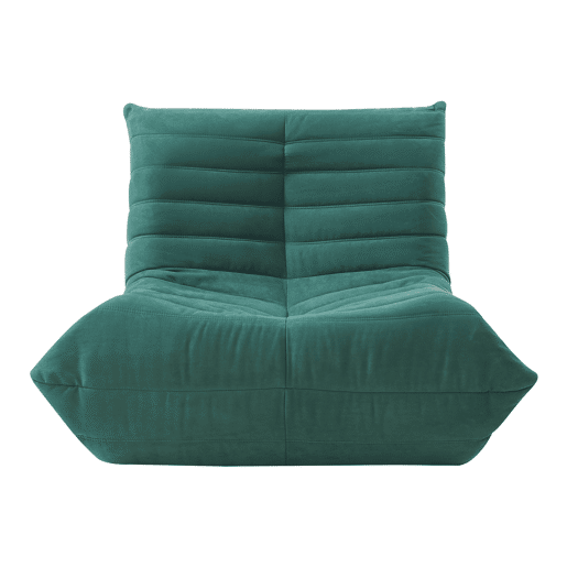 Poltrona de chão Kodsø microfibra 75x90x100 cm Verde en.casa