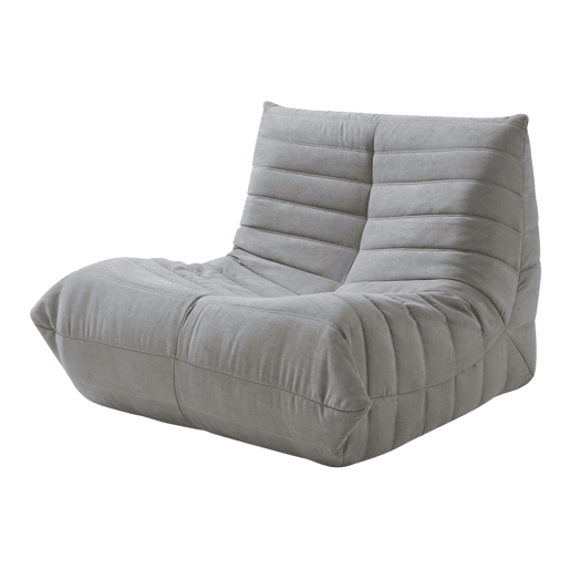 Poltrona de chão Kodsø microfibra 75x90x100 cm Cinzento en.casa
