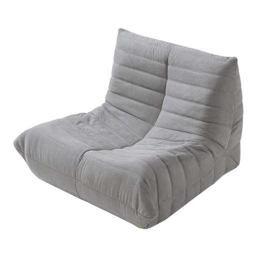 Poltrona de chão Kodsø microfibra 75x90x100 cm Cinzento en.casa