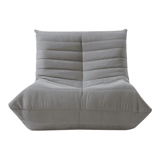Poltrona de chão Kodsø microfibra 75x90x100 cm Cinzento en.casa