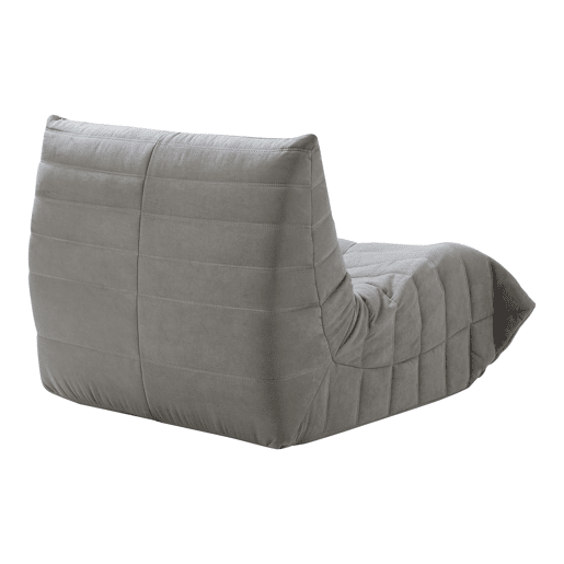 Poltrona de chão Kodsø microfibra 75x90x100 cm Cinzento en.casa