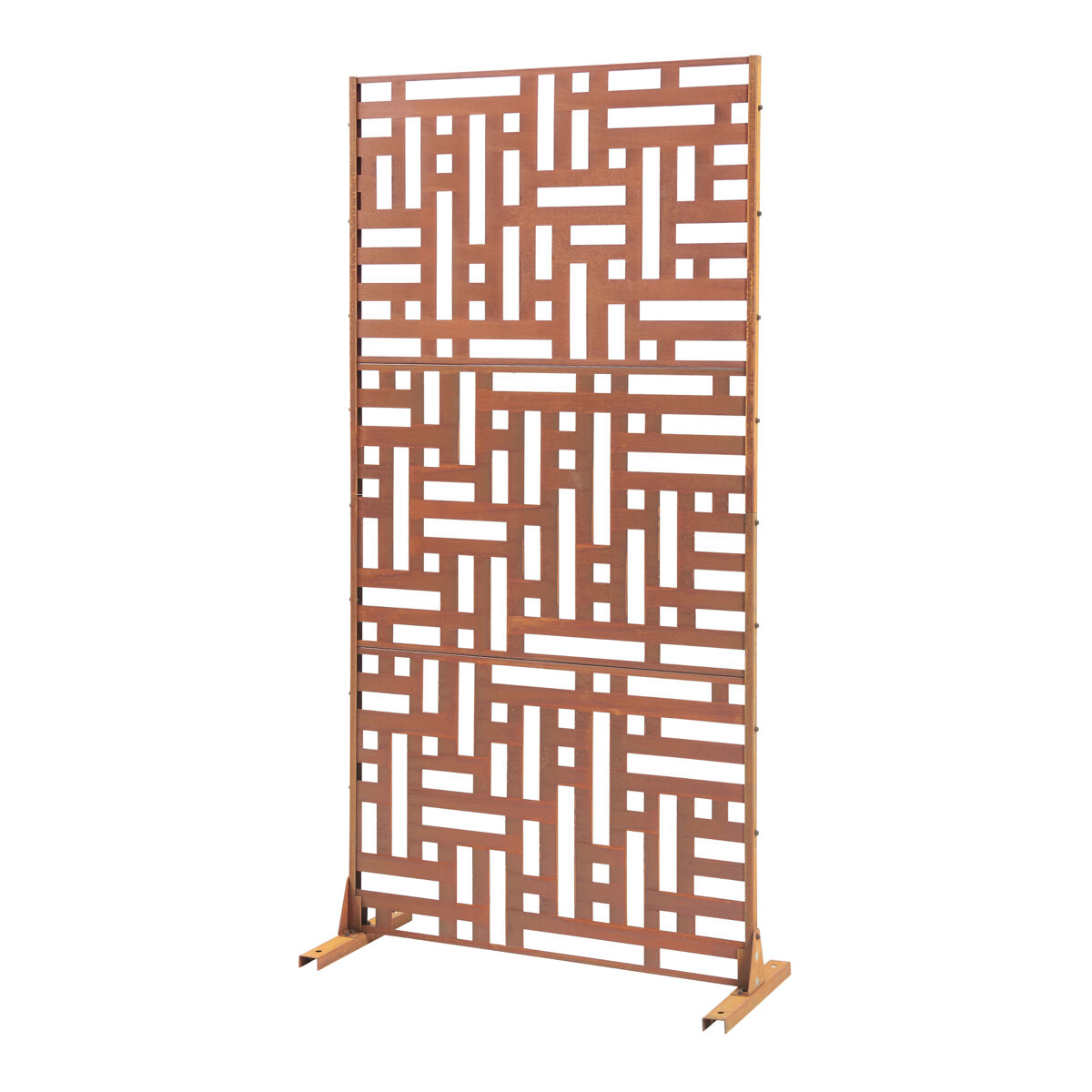 Tabique bernalda con diseño atractivo acero 180x90x40cm - marrón [casa.pro]