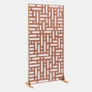 Parede divisória Bernalda aço 180x90cm - Marrom enferrujado casa.pro