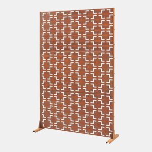 Parede divisória Basciano aço 180x120cm - Marrom enferrujado casa.pro