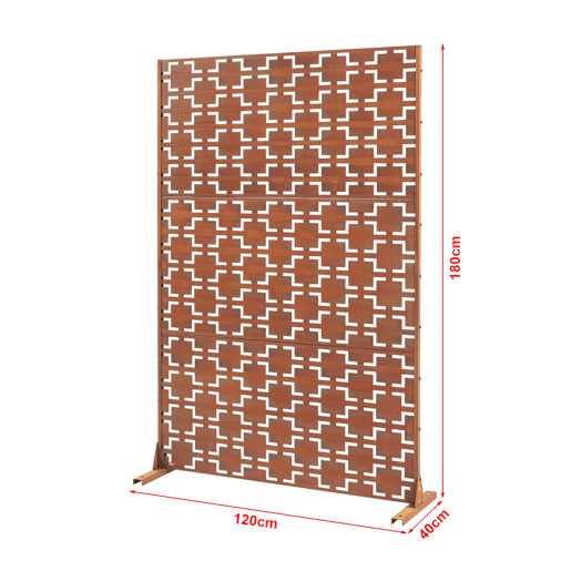 Parede divisória Basciano aço 180x120cm - Marrom enferrujado casa.pro