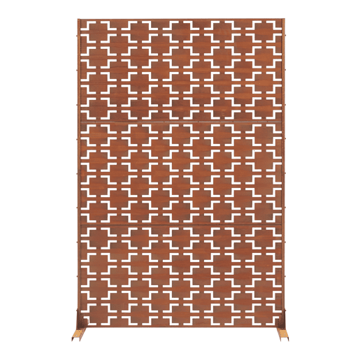 Parede divisória Basciano aço 180x120cm - Marrom enferrujado casa.pro