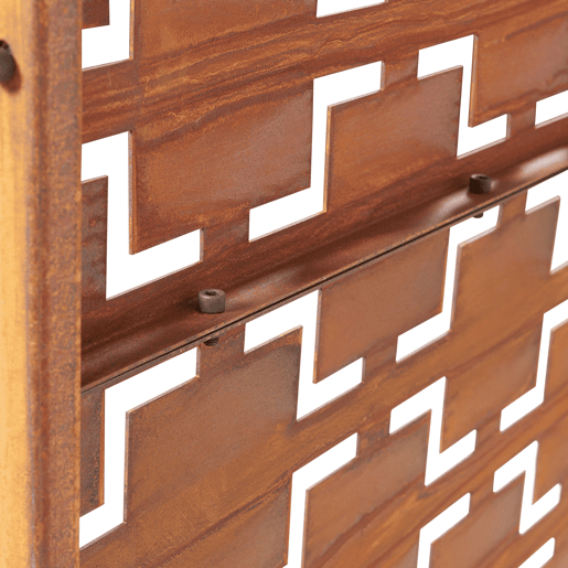 Parede divisória Basciano aço 180x120cm - Marrom enferrujado casa.pro