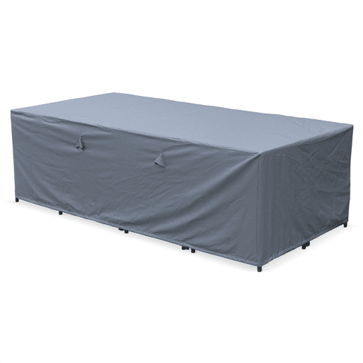 Cobertura protetora para mesa de jardim, Cubo 12  Vabo 12  Vasto 12, Cinza, 230x112x70 cm