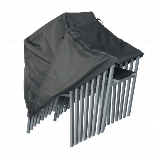 Cobertura protetora para 8 cadeiras de jardim, 90x96cm, Cobertura para conjunto de 8 cadeiras, Cinza escuro, 59x96x90 cm
