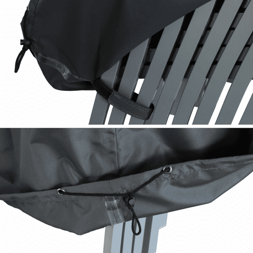 Cobertura protetora para 8 cadeiras de jardim, 90x96cm, Cobertura para conjunto de 8 cadeiras, Cinza escuro, 59x96x90 cm