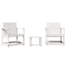 vidaXL 3 pcs conjunto lounge de jardim madeira de pinho maciça branco