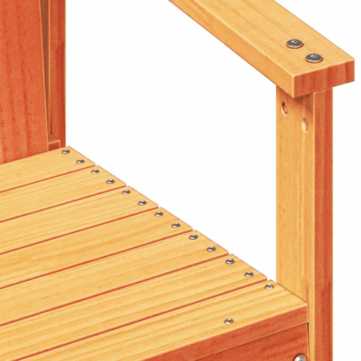 vidaXL 3 pcs conjunto lounge de jardim pinho maciço castanho-mel