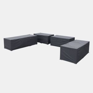 Cobertura protetora para mobiliário de jardim Tripoli, Verona, Tripoli  Verona, Cinza escuro, 223x83x66 cm