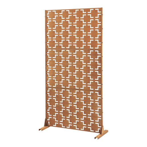 Parede divisória Basciano aço 180x90cm - Marrom enferrujado casa.pro