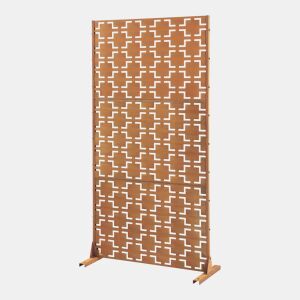 Parede divisória Basciano aço 180x90cm - Marrom enferrujado casa.pro