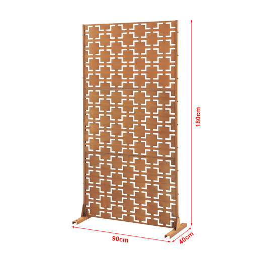 Parede divisória Basciano aço 180x90cm - Marrom enferrujado casa.pro