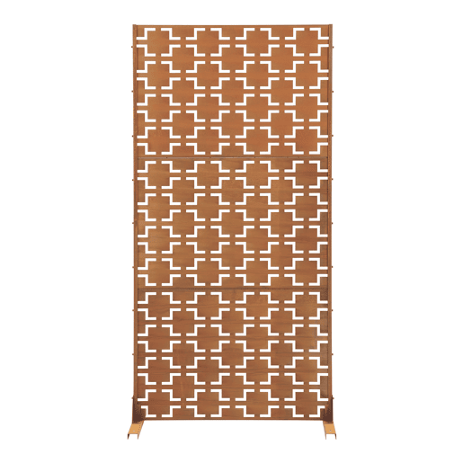 Parede divisória Basciano aço 180x90cm - Marrom enferrujado casa.pro