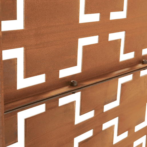 Parede divisória Basciano aço 180x90cm - Marrom enferrujado casa.pro