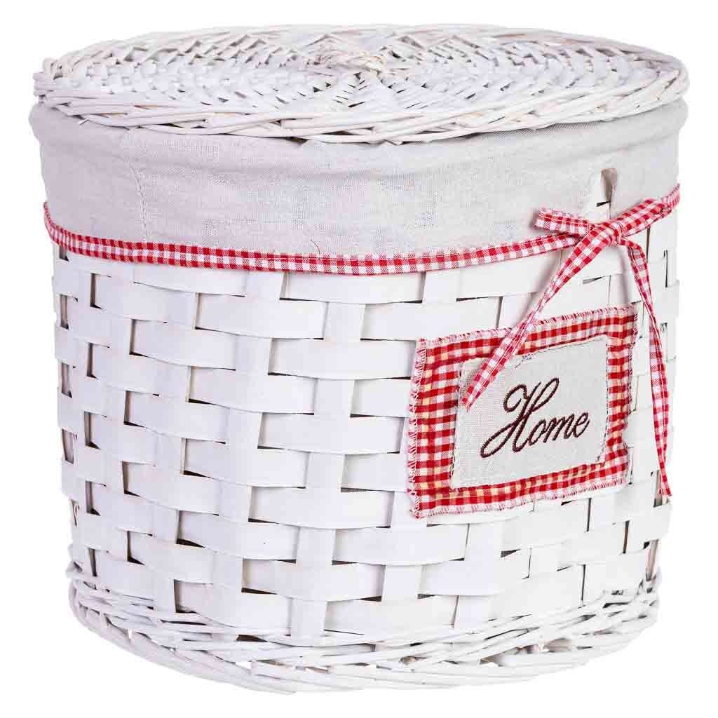 Cesto de ropa de mimbre