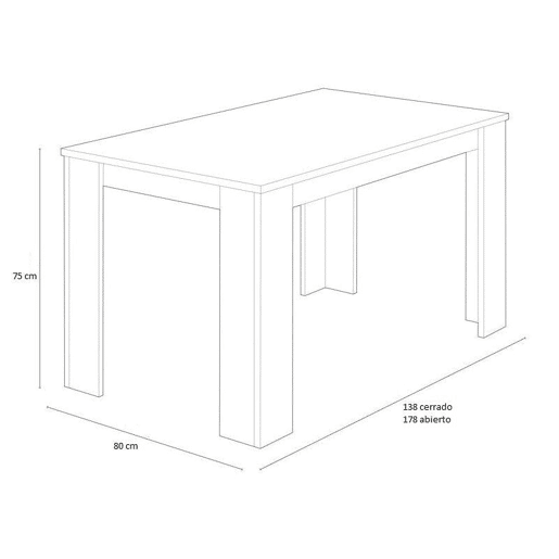 Mesa extensível de jantar ou cozinha + 6 cadeiras em couro sintéticometal