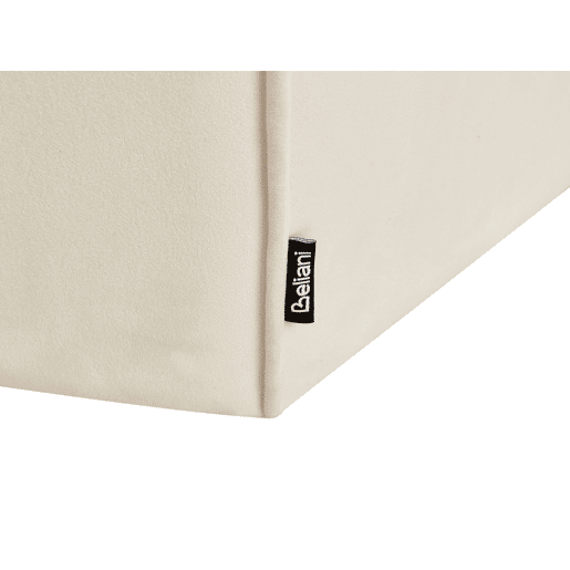 Pufe WISHEK Veludo Creme claro 45 cm 45 cm 42 cm
