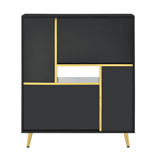 Sapateira LED moderna - aspeto brilhante - Preto