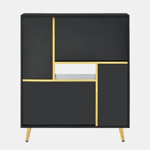 Sapateira LED moderna - aspeto brilhante - Preto