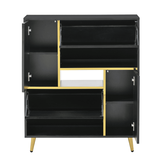 Sapateira LED moderna - aspeto brilhante - Preto