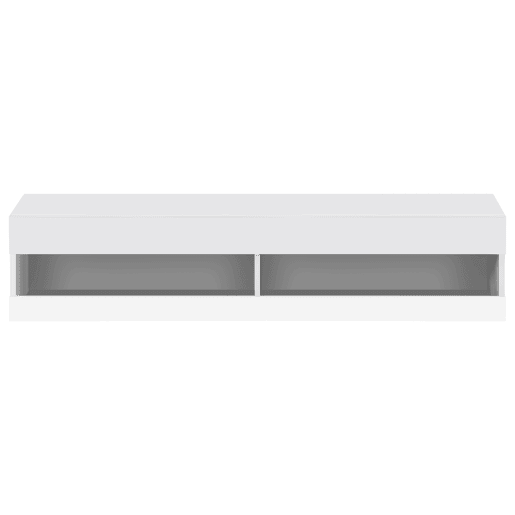 Suporte de TV suspenso de 140 cm com LED - Branco Suporte de TV suspenso de 140 cm com LED - Branco