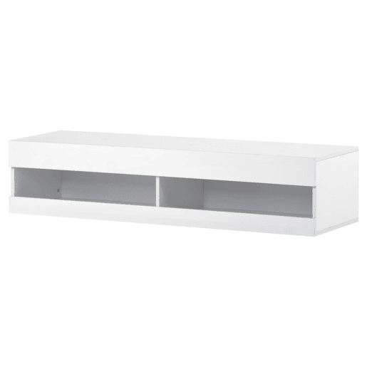 Suporte de TV suspenso de 140 cm com LED - Branco Suporte de TV suspenso de 140 cm com LED - Branco