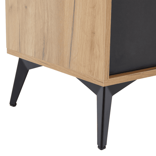 Suporte para TV L 180 cm - com 3 portas e 3 compartimentos - Castanho